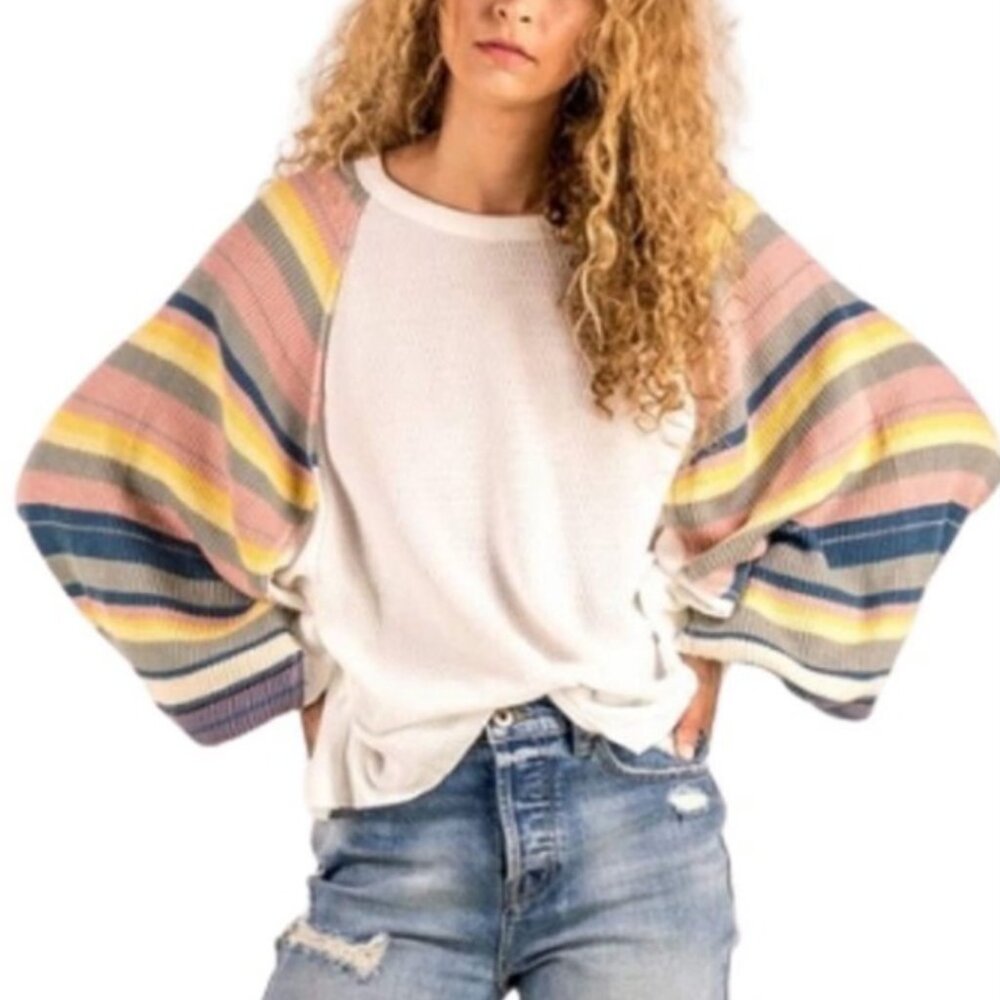 Free People Rainbow Dreams Shirt (oversized) sz medium